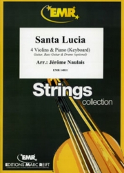 サンタ・ルチア (ヴァイオリン四重奏+ピアノ)【Santa Lucia】