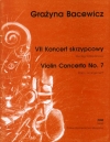 ヴァイオリン協奏曲・No.7（グラジナ・バツェヴィチ）（ヴァイオリン+ピアノ）【Violin Concerto No.7】