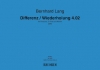 Differenz / Wiederholung 4.02（ベルンハルト・ラング） (ミックス二重奏+ピアノ)