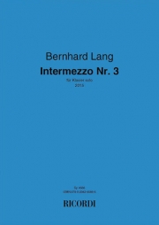 間奏曲・No.3（ベルンハルト・ラング）（ピアノ）【Intermezzo No. 3】