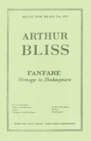 ファンファーレ、シェイクスピアへのオマージュ（アーサー・ブリス）（金管九重奏+打楽器）【Fanfare, Homage to Shakespeare】