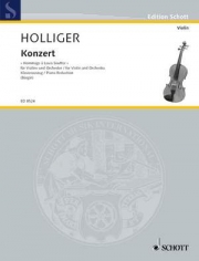 協奏曲（ハインツ・ホリガー） (ヴァイオリン+ピアノ）【Concerto "Hommage à Louis Soutter"】