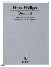五重奏曲（ハインツ・ホリガー）（木管四重奏+ピアノ）【Quintet】