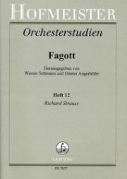 バスーンのためのオーケストラ・スタディー・Vol.12（バスーン）【Orchesterstudien fur Fagott, Heft 12】