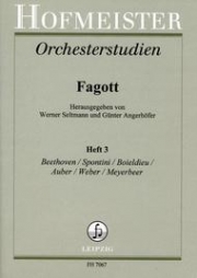 バスーンのためのオーケストラ・スタディー・Vol.3（バスーン）【Orchesterstudien fur Fagott, Heft 3】
