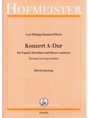 バスーン協奏曲・イ長調（カール・フィリップ・エマヌエル・バッハ）（バスーン+ピアノ）【Konzert A-Dur】