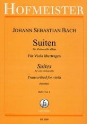 無伴奏チェロ組曲・Vol.2（バッハ）（弦楽二重奏）【Suiten fur Violoncello Heft 2】