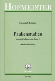 ティンパニ教本（ハインリヒ・クナウアー）（ティンパニ）【Paukenstudien Ubungen 55 bis 76 aus der Paukenschule, Band】