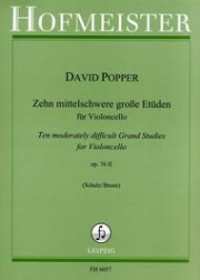 10の中級者のための大練習曲・Op. 76（ダーヴィト・ポッパー）（チェロ）【10 Mittelschwere grosse Etuden, Op. 76】