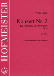 協奏曲・No.2（ヴィクター・ブルンス）（クラリネット+ピアノ）【Konzert Nr. 2】