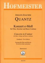 協奏曲・ホ短調（ヨハン・ヨアヒム・クヴァンツ）（フルート+ピアノ）【Konzert E-Moll】