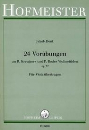 24の準備練習曲・Op.37（ヤーコプ・ドント）（ヴァイオリン）【24 Vorubungen fur Violine, Op. 37】
