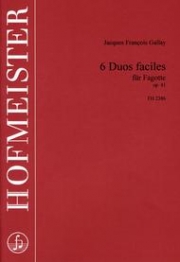 6つのやさしいデュオ・Op.41（ジャック・フランソワ・ガレ）（バスーン二重奏）【6 Duos Faciles, Op. 41】