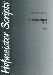 木管五重奏曲・No.1（ジーグムンド・ゴルトハンマー）（木管五重奏）【Blaserquintett Nr. 1】