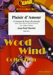 愛のよろこび　(ジャン・ポール・マルティニ)（クラリネット四重奏+ピアノ）【Plaisir d'Amour】