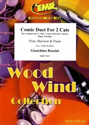 2匹の猫の愉快な歌（ジョアキーノ・ロッシーニ） (木管二重奏+ピアノ)【Comic Duet For 2 Cats】