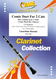 2匹の猫の愉快な歌（ジョアキーノ・ロッシーニ） (クラリネット五重奏)【Comic Duet For 2 Cats】