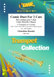 2匹の猫の愉快な歌（ジョアキーノ・ロッシーニ） (トランペット四重奏)【Comic Duet For 2 Cats】