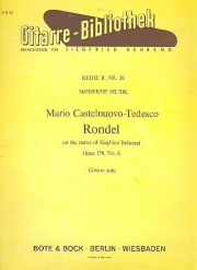 ロンデル・Op.170・No.6（マリオ・カステルヌオーヴォ＝テデスコ）（ギター）【Rondel, Op. 170, No. 6】