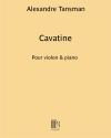 カヴァティーネ（アレクサンドル・タンスマン）（ヴァイオリン+ピアノ）【Cavatine Extrait De Noous Jouons Pour Maman Morceaux】