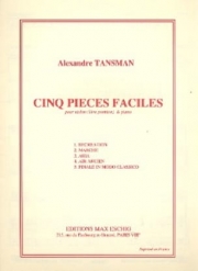 5つのやさしい小品（アレクサンドル・タンスマン）（ヴァイオリン+ピアノ）【5 Pièces faciles】