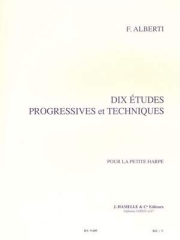 10の漸進的練習曲とテクニック （ドメニコ・アルベルティ）（ハープ）【10 Études Progressives et Techniques】