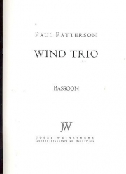 木管三重奏曲・Op.4 （ポール・パターソン）（木管三重奏）【Wind Trio, Op. 4】