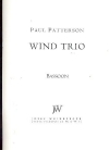 木管三重奏曲・Op.4 （ポール・パターソン）（木管三重奏）【Wind Trio, Op. 4】