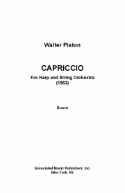 カプリチオ（ウォルター・ピストン）（ハープ+ピアノ）【Capriccio】
