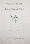 弦楽四重奏曲・No.4（ウォルター・ピストン）（弦楽四重奏）【String Quartet No. 4】