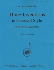 クラシック・スタイルの3つのインヴェンション（エウゼン・ザーメツニーク）（木管二重奏）【Three Inventions in Classical Style】