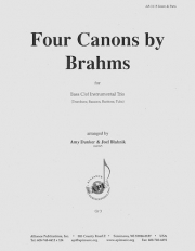 4つのカノン（ヨハネス・ブラームス）（バスーン三重奏）【Four Canons by Brahms】