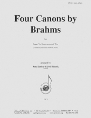 4つのカノン（ヨハネス・ブラームス）（バスーン三重奏）【Four Canons by Brahms】