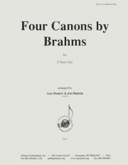 4つのカノン（ヨハネス・ブラームス）（ホルン三重奏）【Four Canons by Brahms】