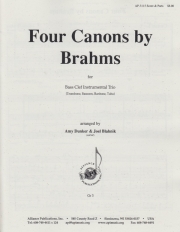 4つのカノン（ヨハネス・ブラームス）（トロンボーン三重奏）【Four Canons by Brahms】