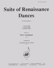 ルネッサンス舞曲組曲（ピエール・アテニャン）（フルート四重奏）【Suite of Renaissance Dances】