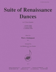 ルネッサンス舞曲組曲（ピエール・アテニャン）（ホルン四重奏）【Suite of Renaissance Dances】