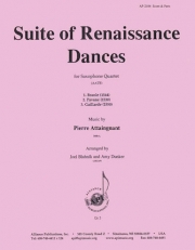 ルネッサンス舞曲組曲（ピエール・アテニャン）（サックス四重奏）【Suite of Renaissance Dances】
