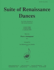 ルネッサンス舞曲組曲（ピエール・アテニャン）（クラリネット四重奏）【Suite of Renaissance Dances】