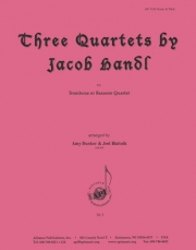 3つの四重奏曲（ヤーコプ・ハンドル）（トロンボーン四重奏）【Three Quartets by Jacob Handl】