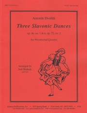 3つのスラブ舞曲（アントニン・ドヴォルザーク）（木管四重奏）【Three Slavonic Dances】