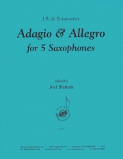 アダージョ＆アレグロ（ジョゼフ・ボダン・ド・ボワモルティエ）（サックス五重奏）【Adagio & Allegro】