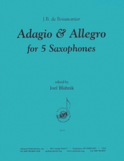 アダージョ＆アレグロ（ジョゼフ・ボダン・ド・ボワモルティエ）（サックス五重奏）【Adagio & Allegro】