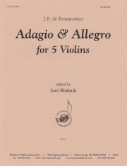 アダージョ＆アレグロ（ジョゼフ・ボダン・ド・ボワモルティエ）（ヴァイオリン五重奏）【Adagio & Allegro】