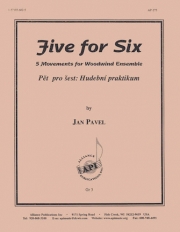 六重奏のための5つの楽章（ヤン・パベル）（木管六重奏）【Five for Six】