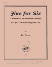 六重奏のための5つの楽章（ヤン・パベル）（木管六重奏）【Five for Six】