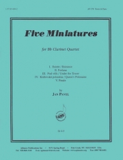 5つの小品（ヤン・パベル）（クラリネット四重奏）【Five Miniatures】
