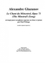 吟遊詩人の歌・Op.71（アレクサンドル・グラズノフ）（テナーサックス+ピアノ）【Le Chant du Ménestre】