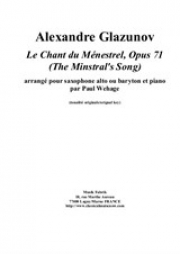 吟遊詩人の歌・Op.71（アレクサンドル・グラズノフ）（アルトサックス+ピアノ）【Le Chant du Ménestre】