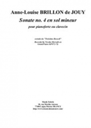 ソナタ・No.4・ト短調（アンヌ・ルイーズ・ブリヨン・ド・ジュイ）（ピアノ）【Sonata No.4 in G Minor】